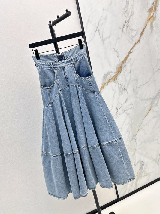 Zimm New Long denim skirt