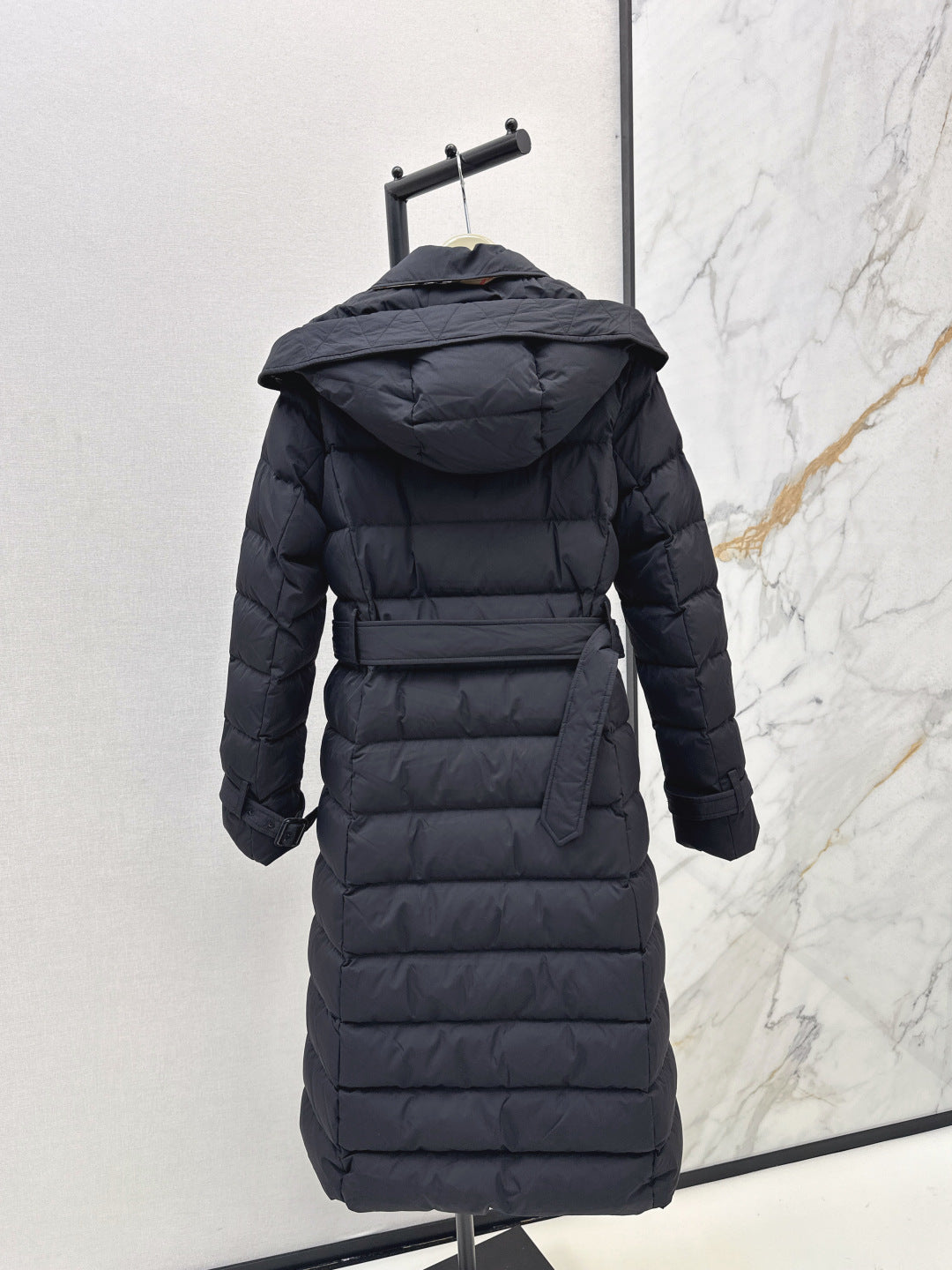 Bur New Double-breasted hooded down jacket