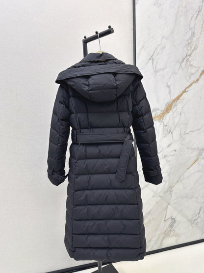 Bur New Double-breasted hooded down jacket