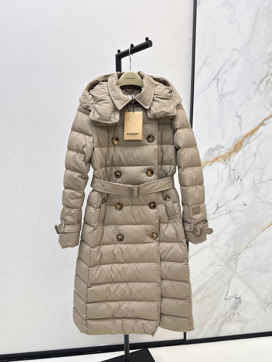 Bur New Double-breasted hooded down jacket