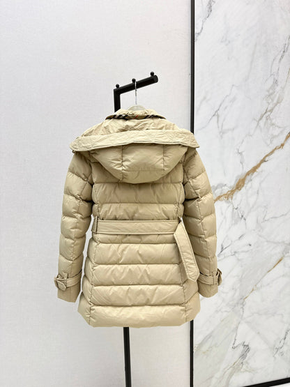 Bur New Short double-breasted hooded down jacket