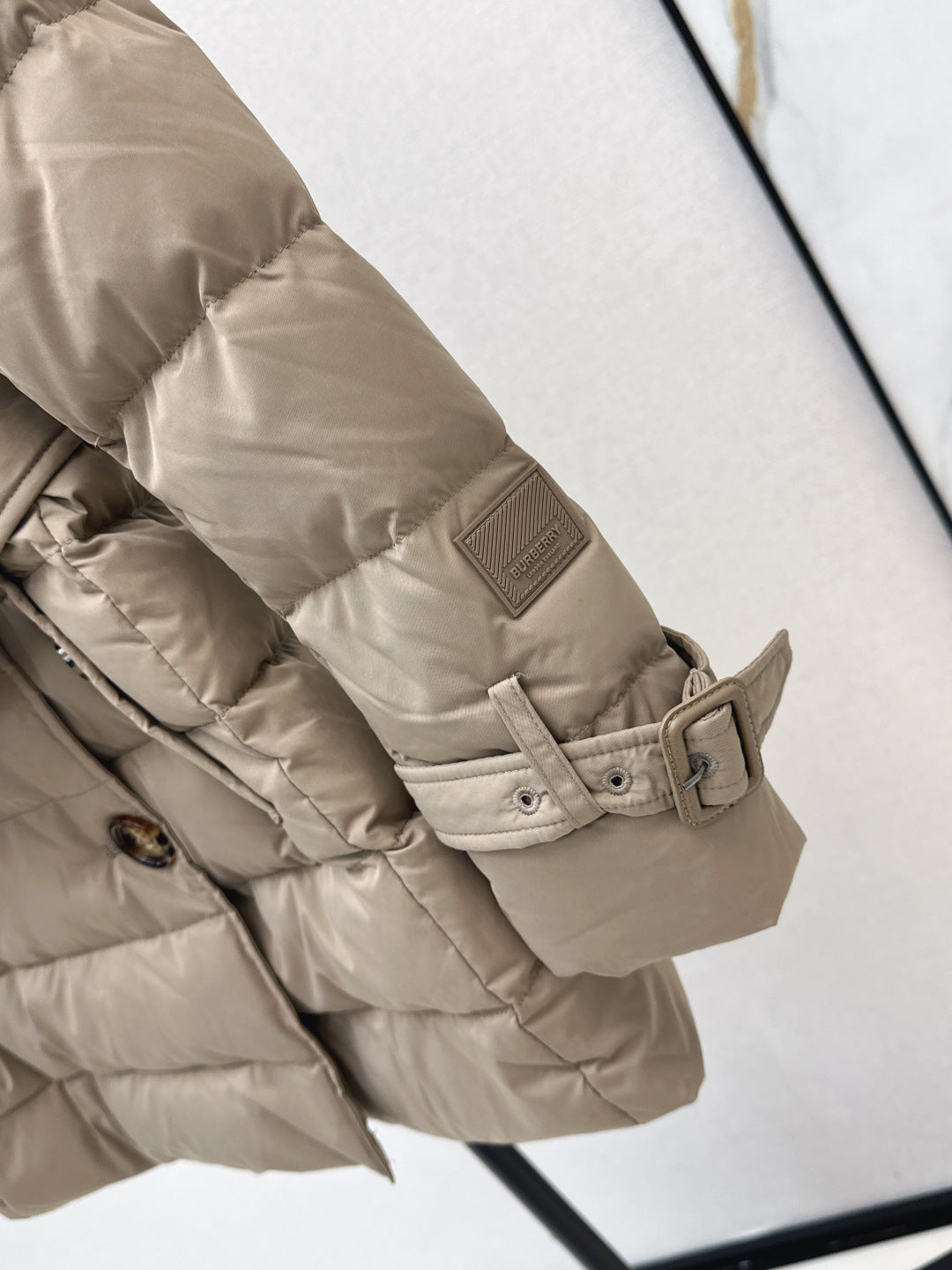 Bur New Short double-breasted hooded down jacket