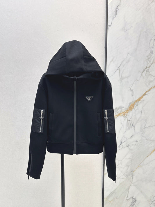 Pra  New Hooded zip-up jacket