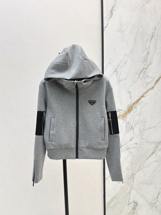 Pra  New Hooded zip-up jacket