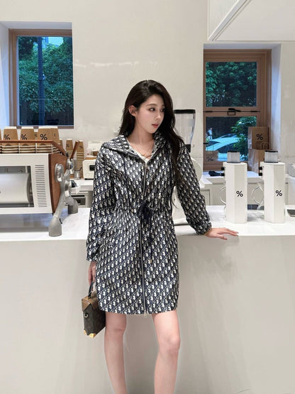 CD  New hooded drawstring dress