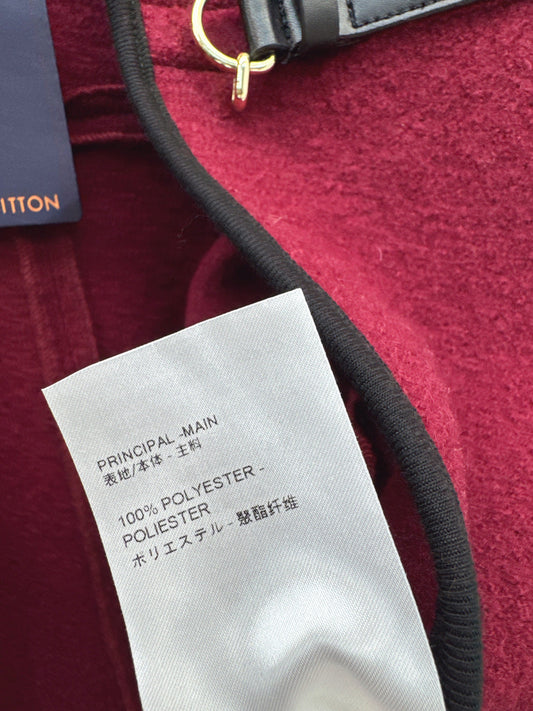 Louis  New Leather buttoned cape coat