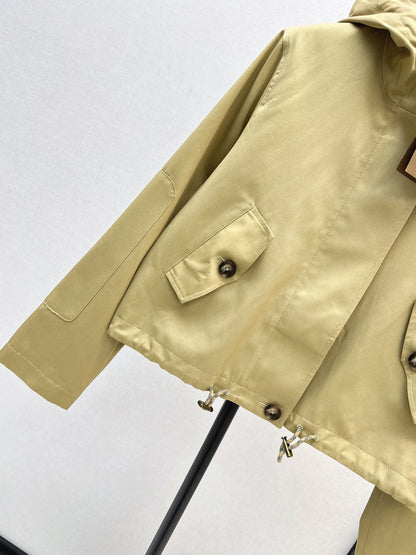 Bur New Hooded short windbreaker jacket