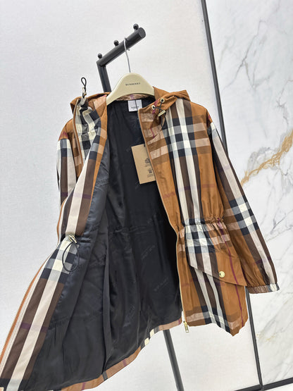 Bur New Plaid hooded jacket