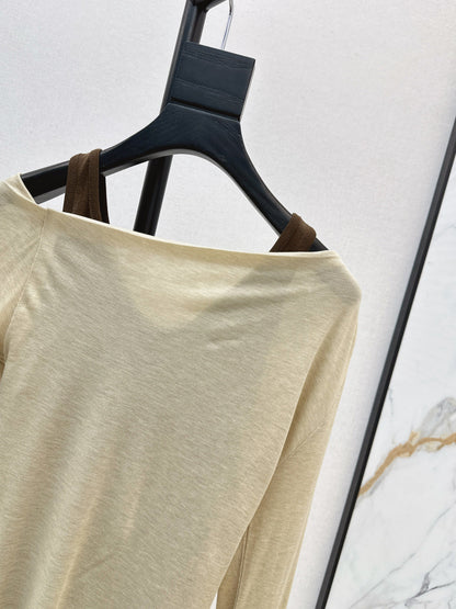 Miu New Fake two-piece design bottoming shirt