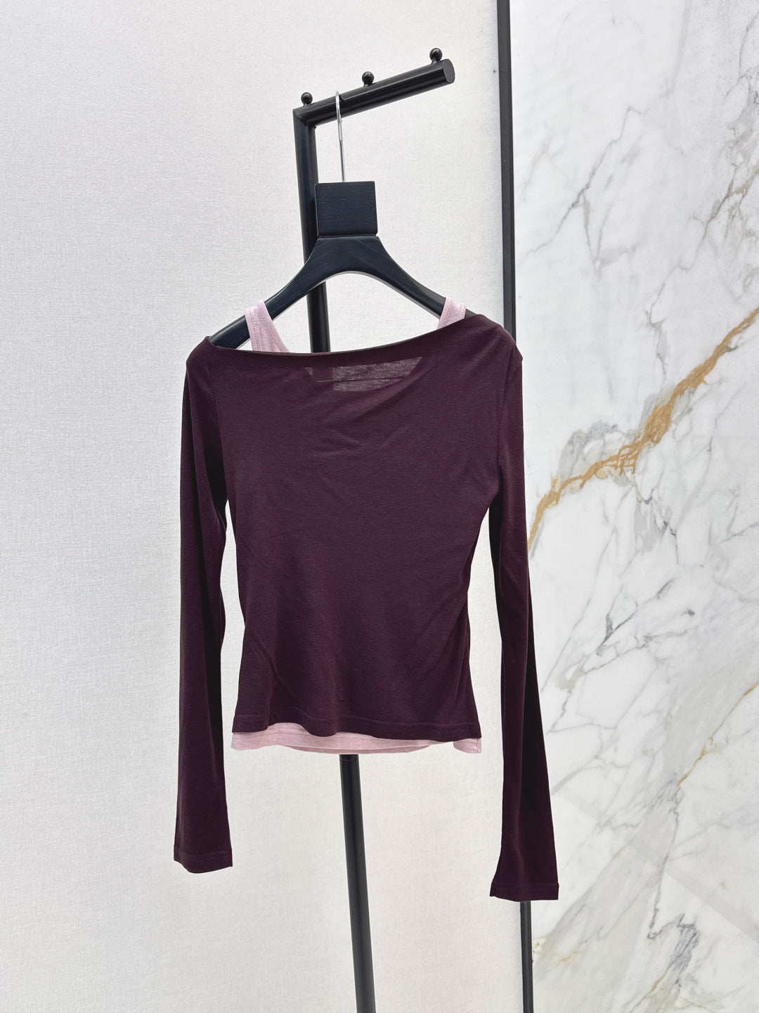 Miu New Fake two-piece design bottoming shirt