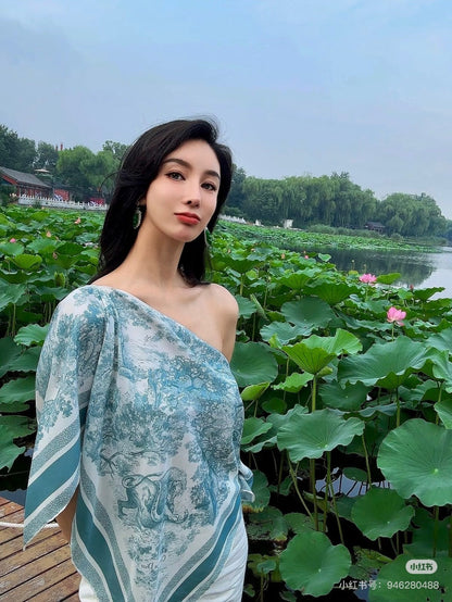 CD New Silk cape shawl