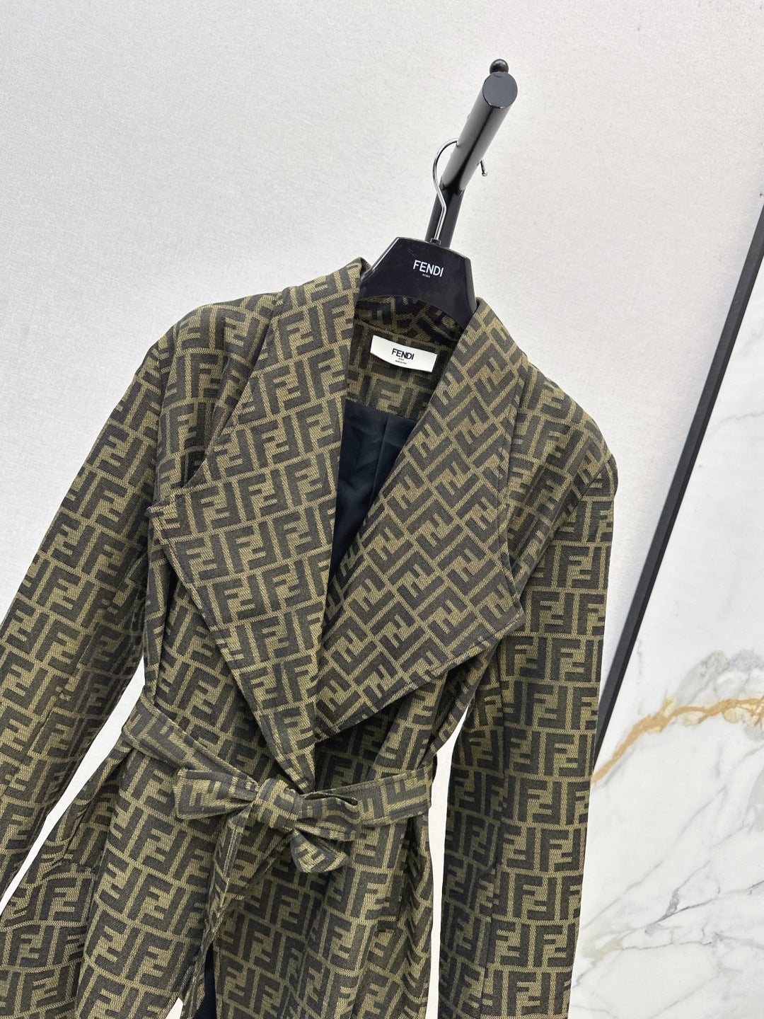 Fend New jacquard tie jacket