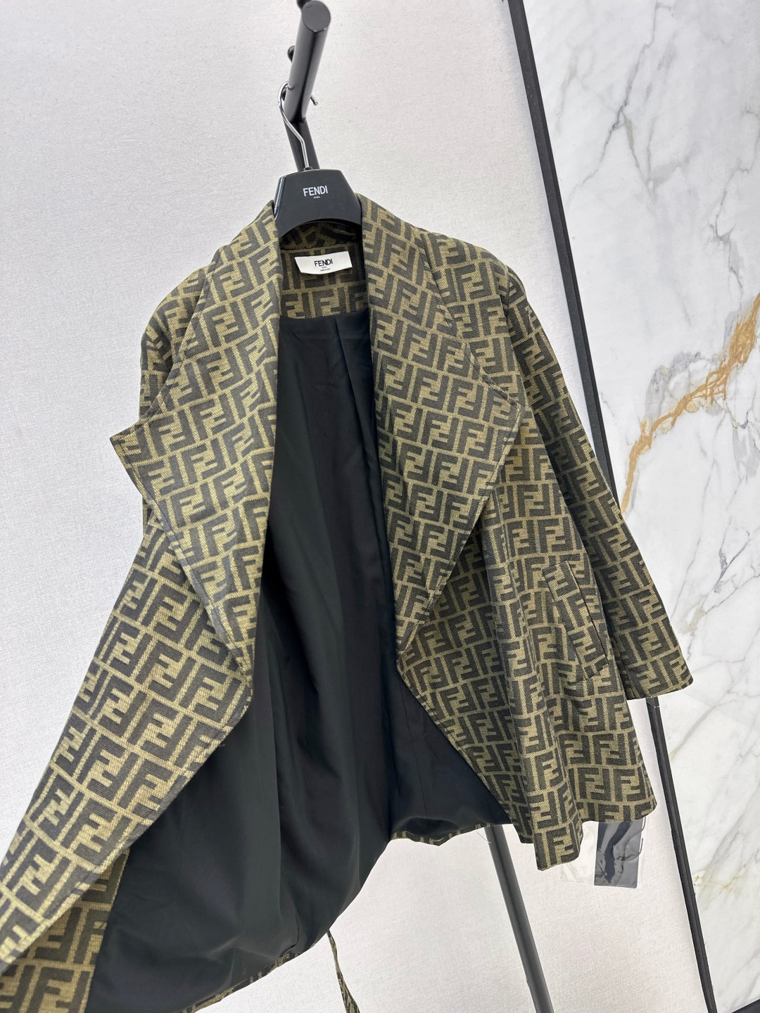 Fend New jacquard tie jacket