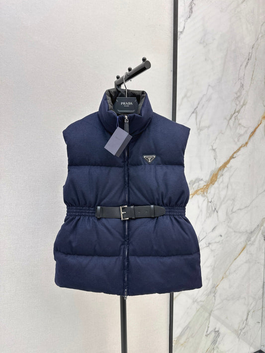 Pra New belt waist vest down jacket