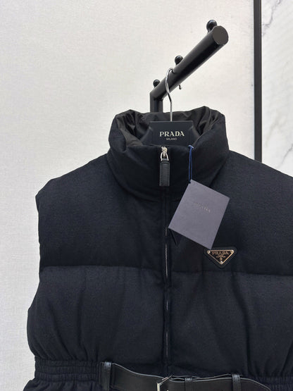 Pra New belt waist vest down jacket