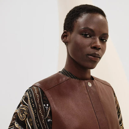 Herm New leather vest jacket