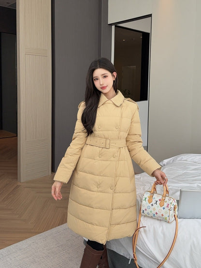 Bur New Double-breasted long down jacket