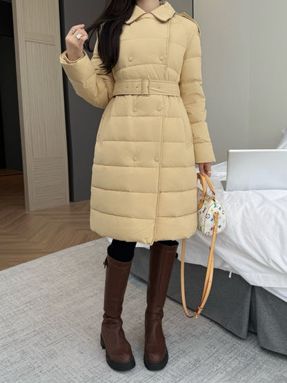 Bur New Double-breasted long down jacket