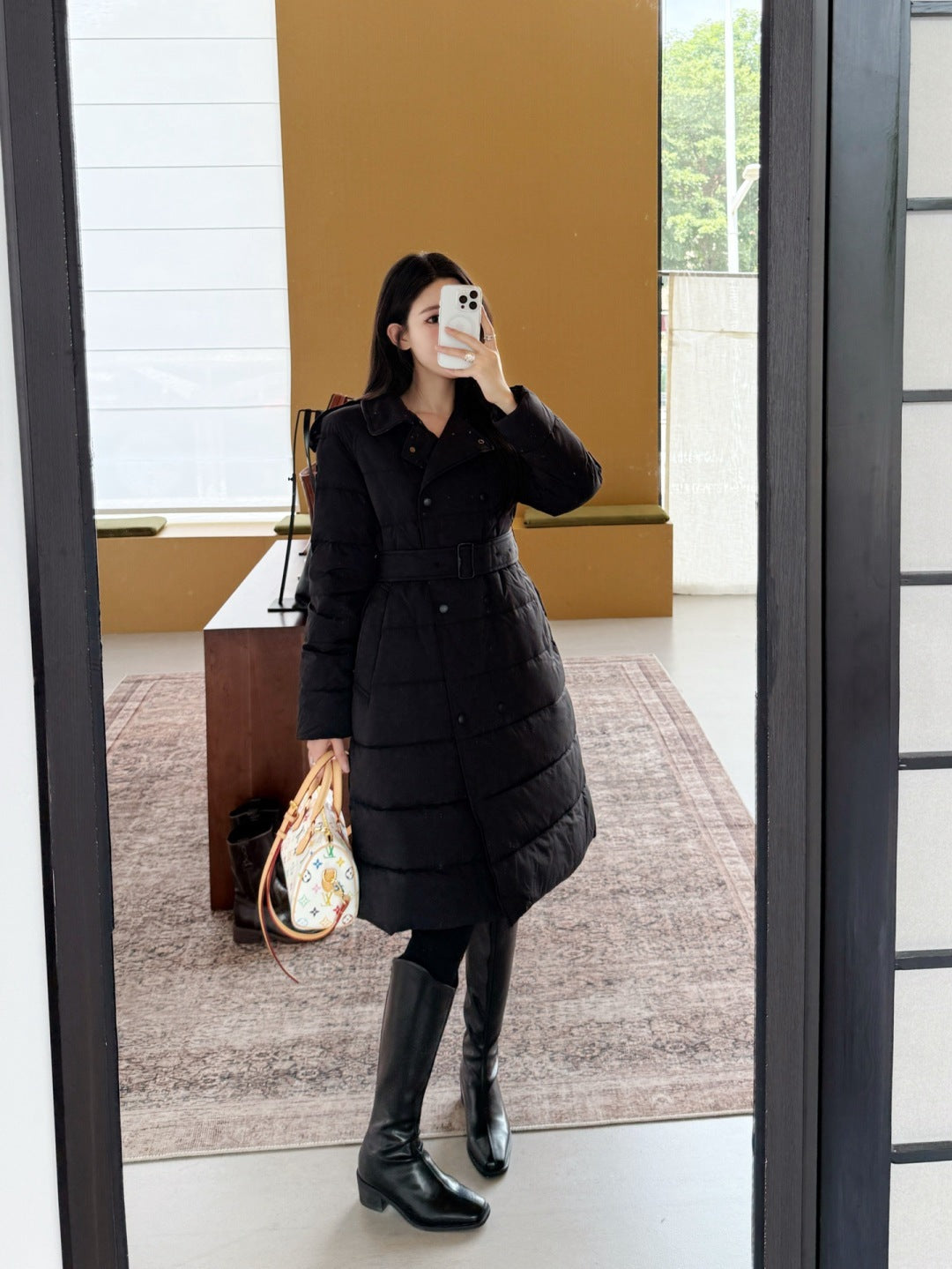 Bur New Double-breasted long down jacket