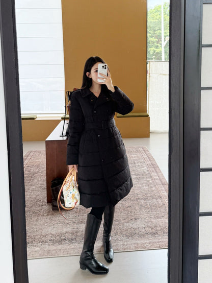 Bur New Double-breasted long down jacket