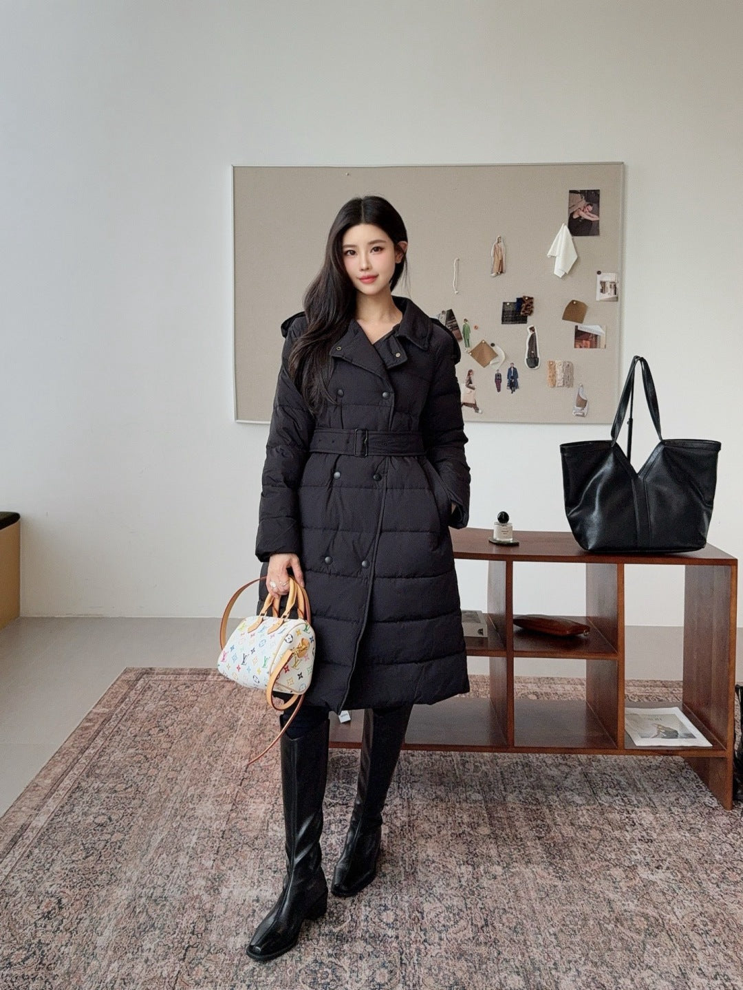 Bur New Double-breasted long down jacket