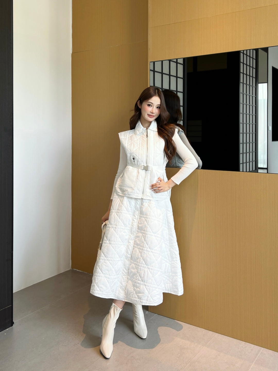 CD New Plaid long skirt