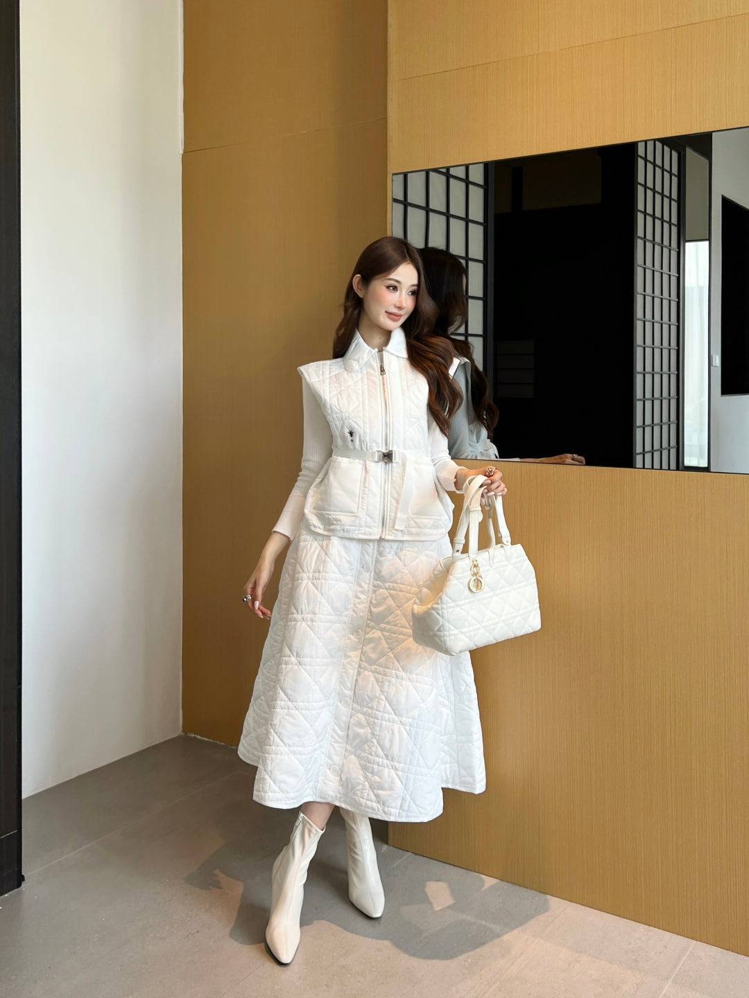 CD New Plaid long skirt