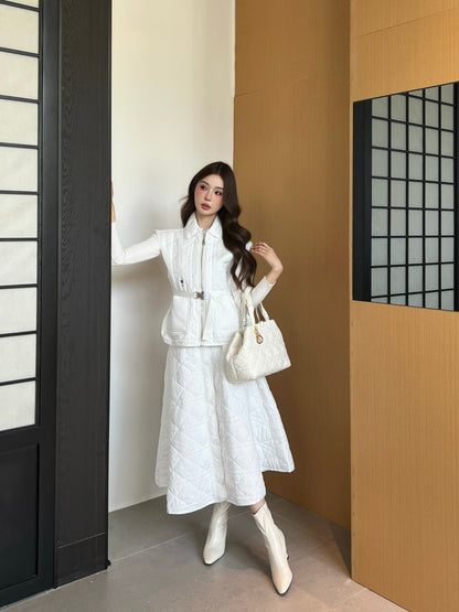 CD New Plaid long skirt