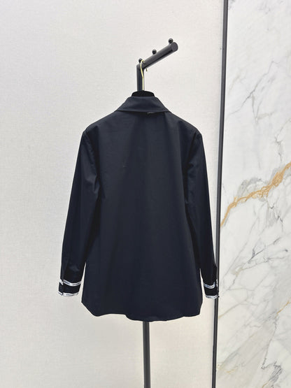 Chan New scarf-decorated shirt