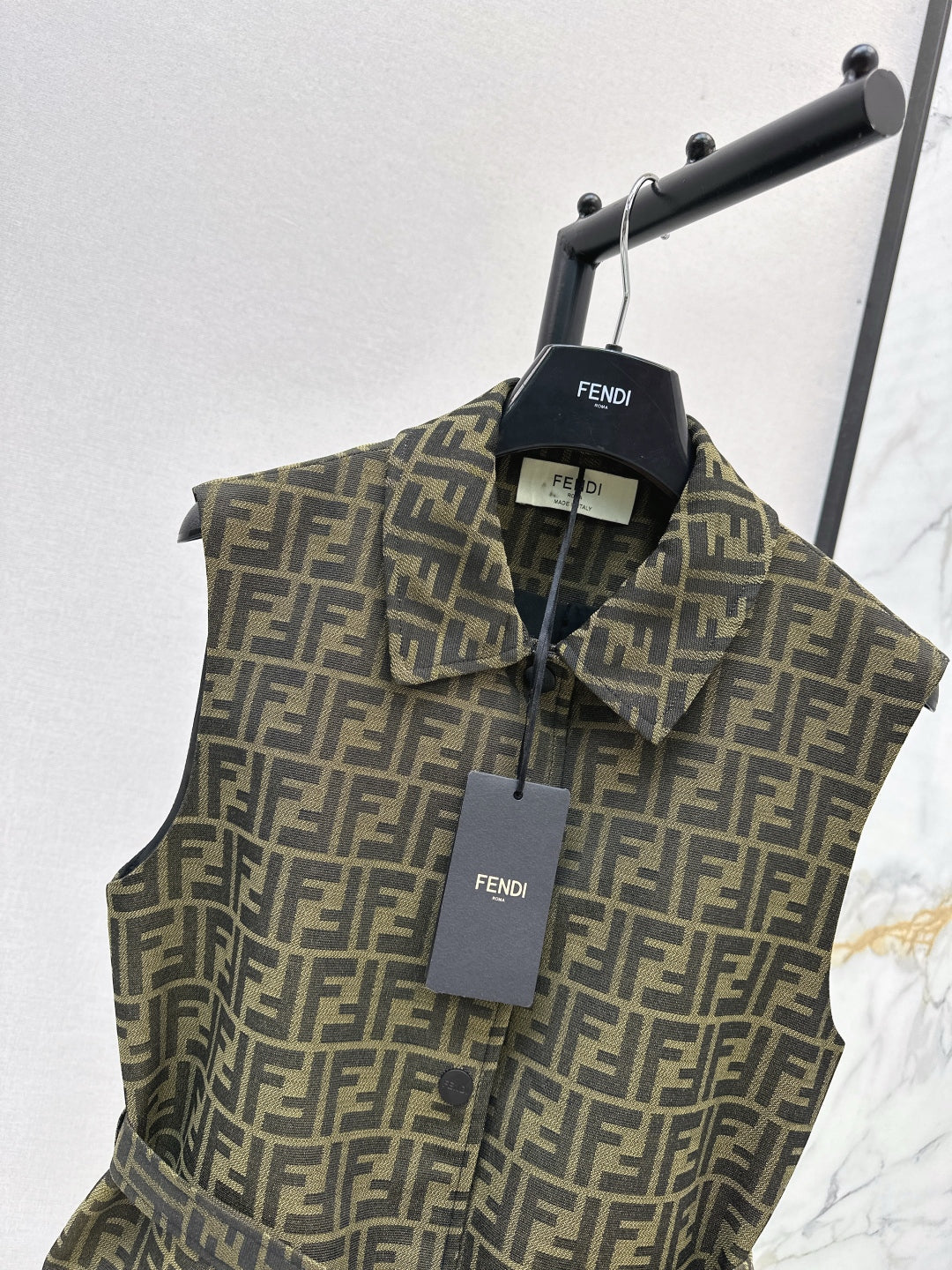 Fend New jacquard vest jacket