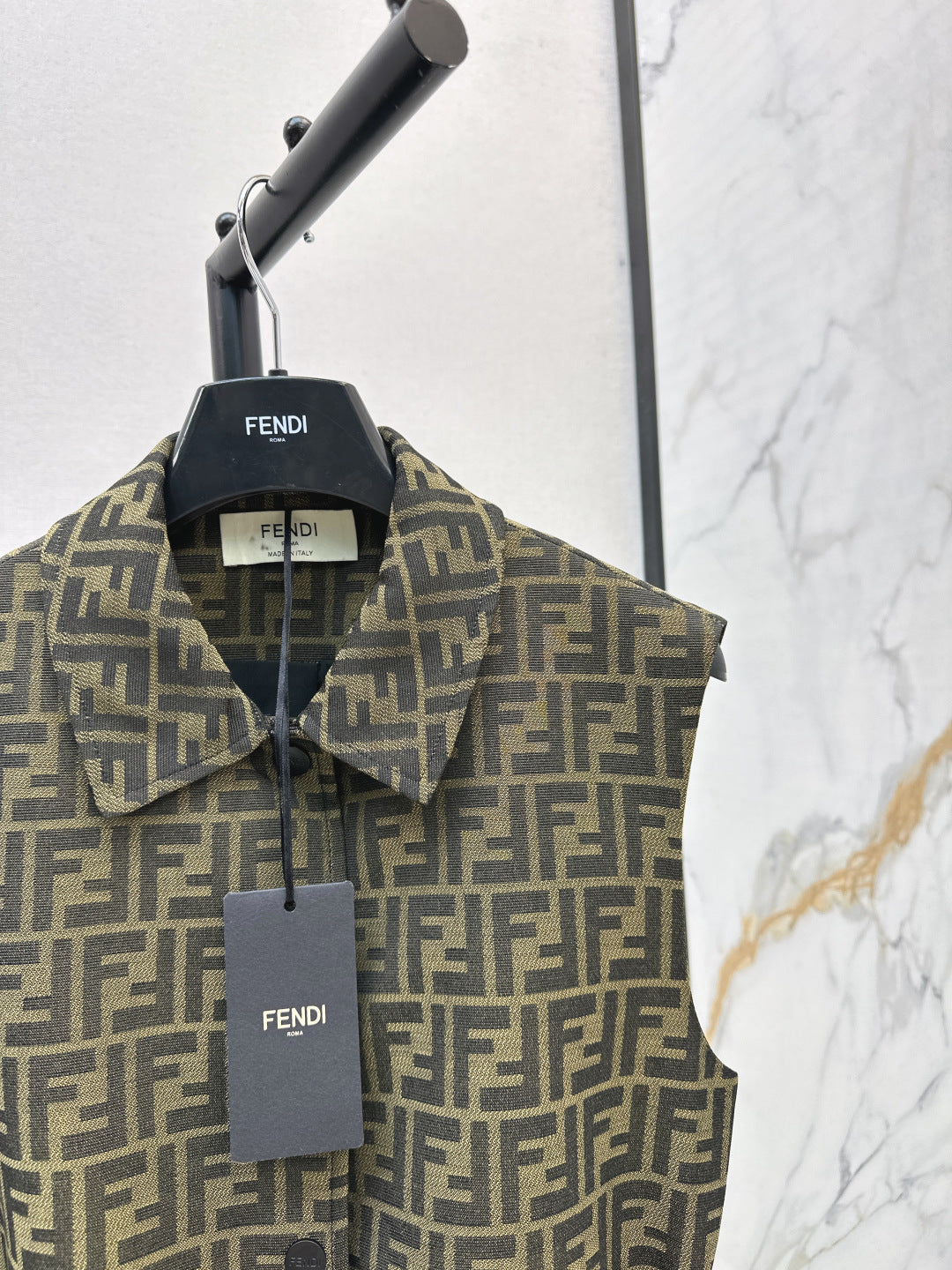 Fend New jacquard vest jacket