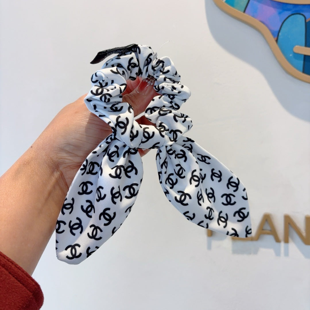 Chan Letter ribbon ponytail hair tie