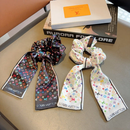 Louis Classic letter streamer ponytail hair tie