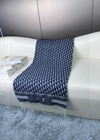 CD Classic printed double-sided cashmere scarf