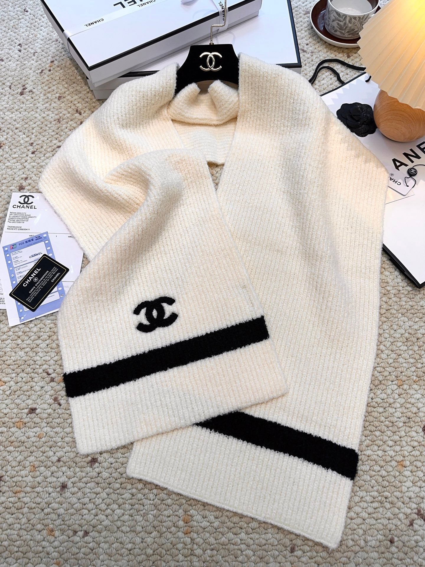 Chan classic woven wool scarf