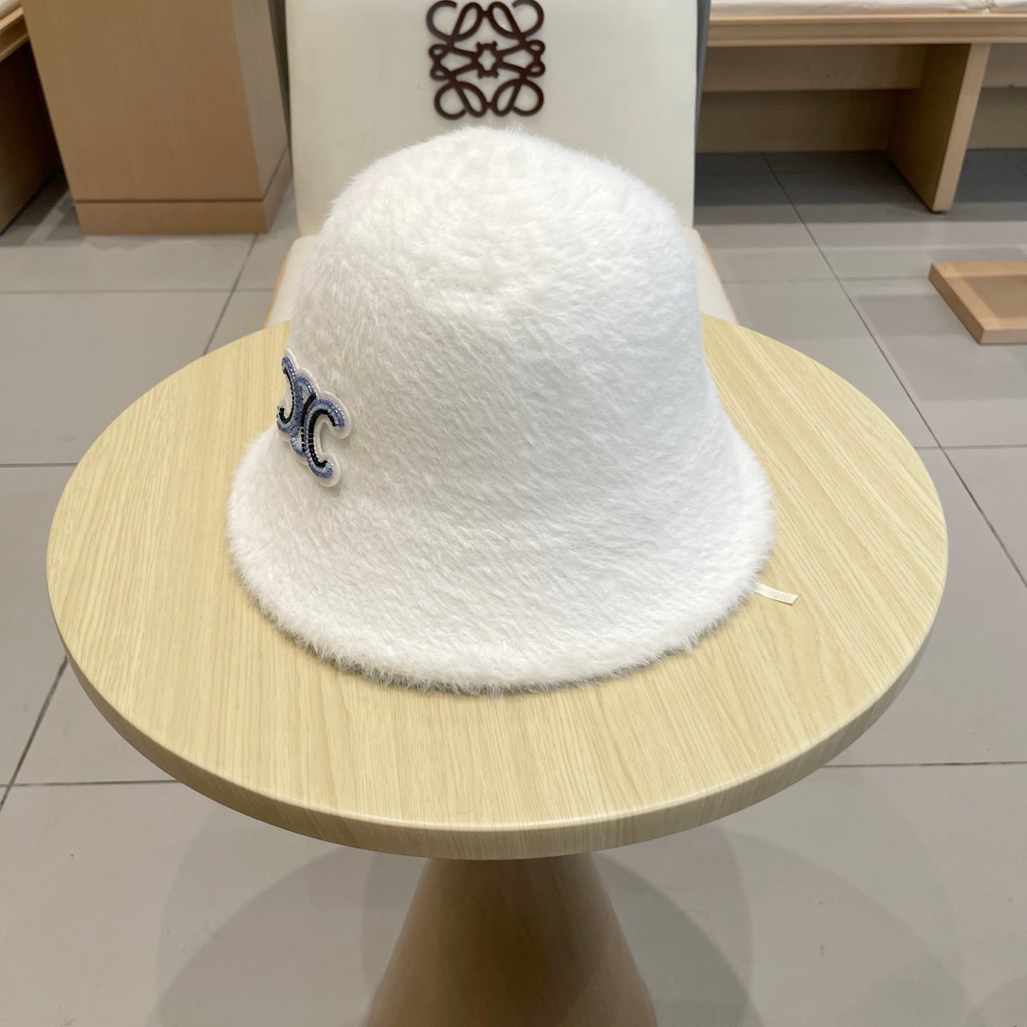 Ce1i autumn and winter plush bucket hat