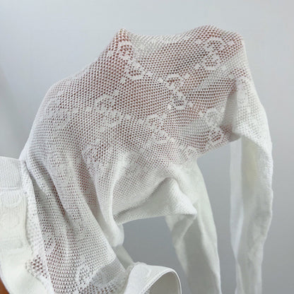 Small double G letter fishnet stockings