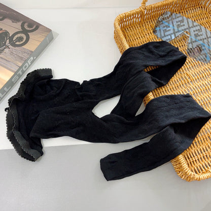 Louis Letter fishnet stockings