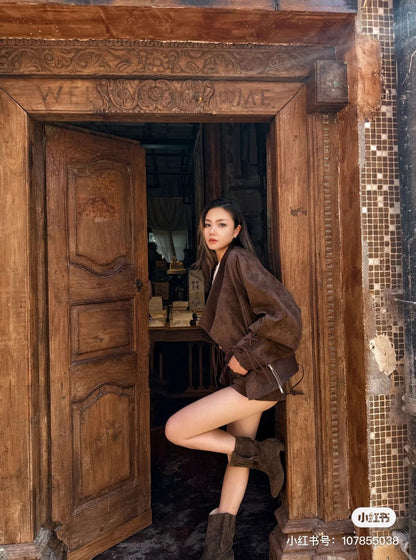 Saint New suede short