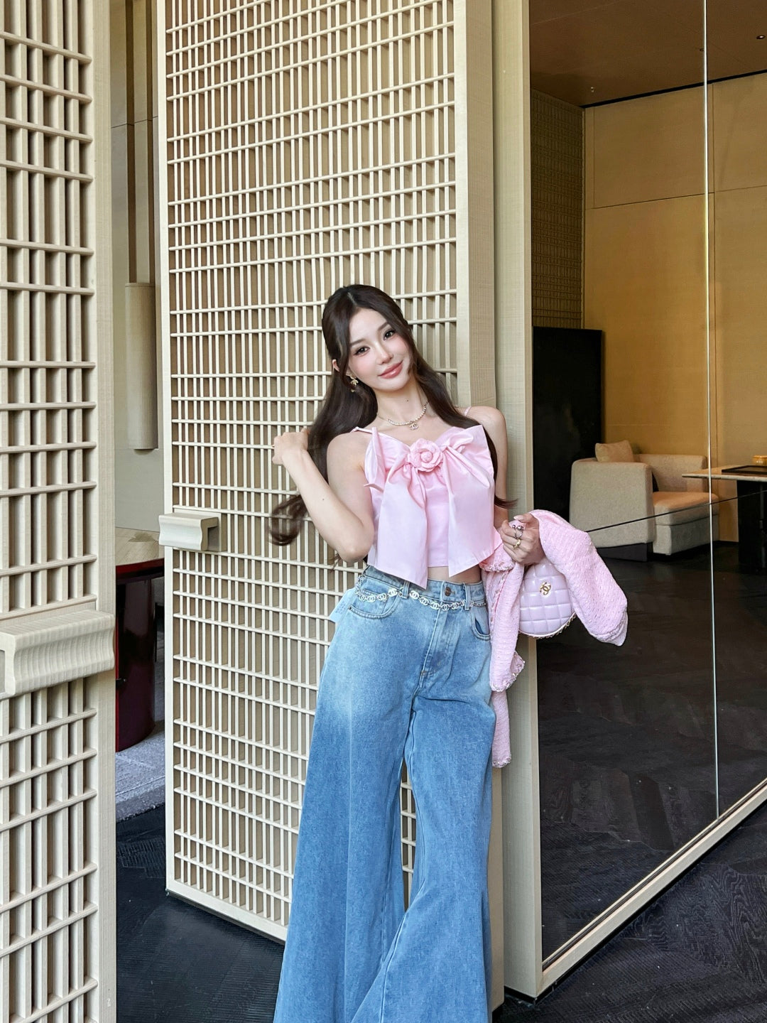 Chan New Bow suspenders