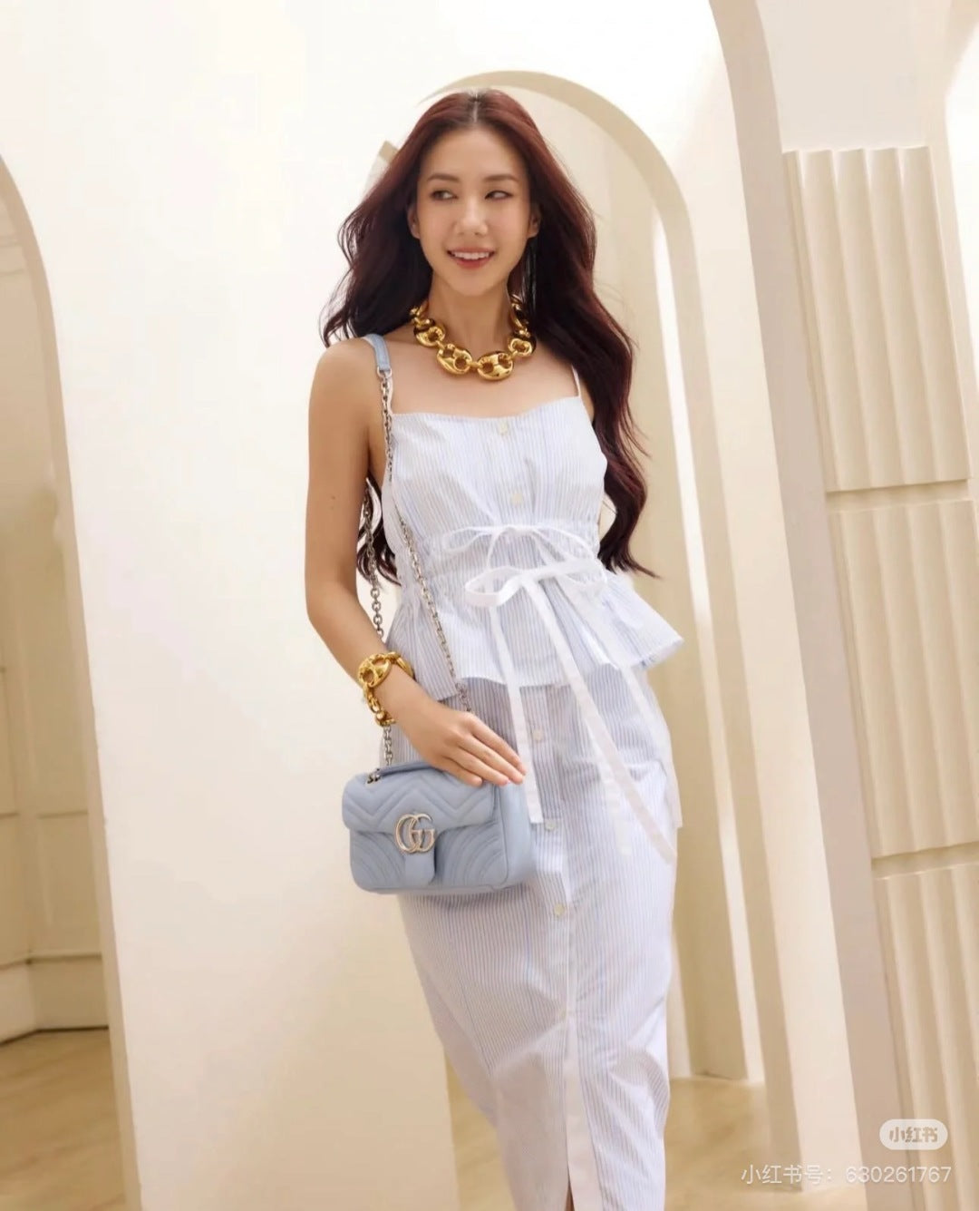 Guc New Striped suspenders