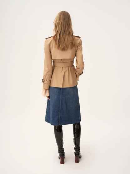Chl New color-block trench coat