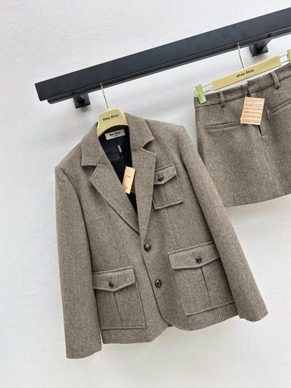 Miu NewHerringbone suit