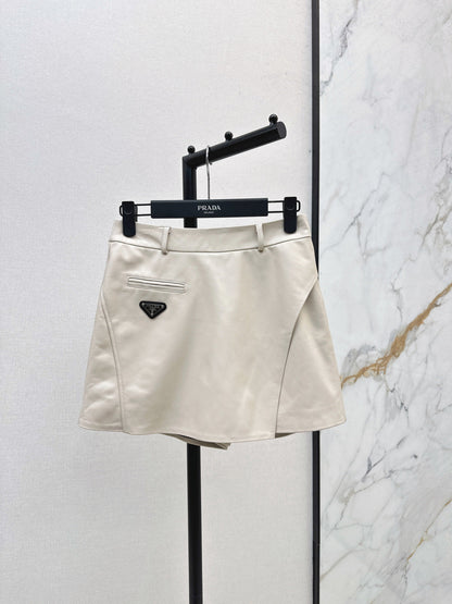 Pra NEW lambskin leather skirt