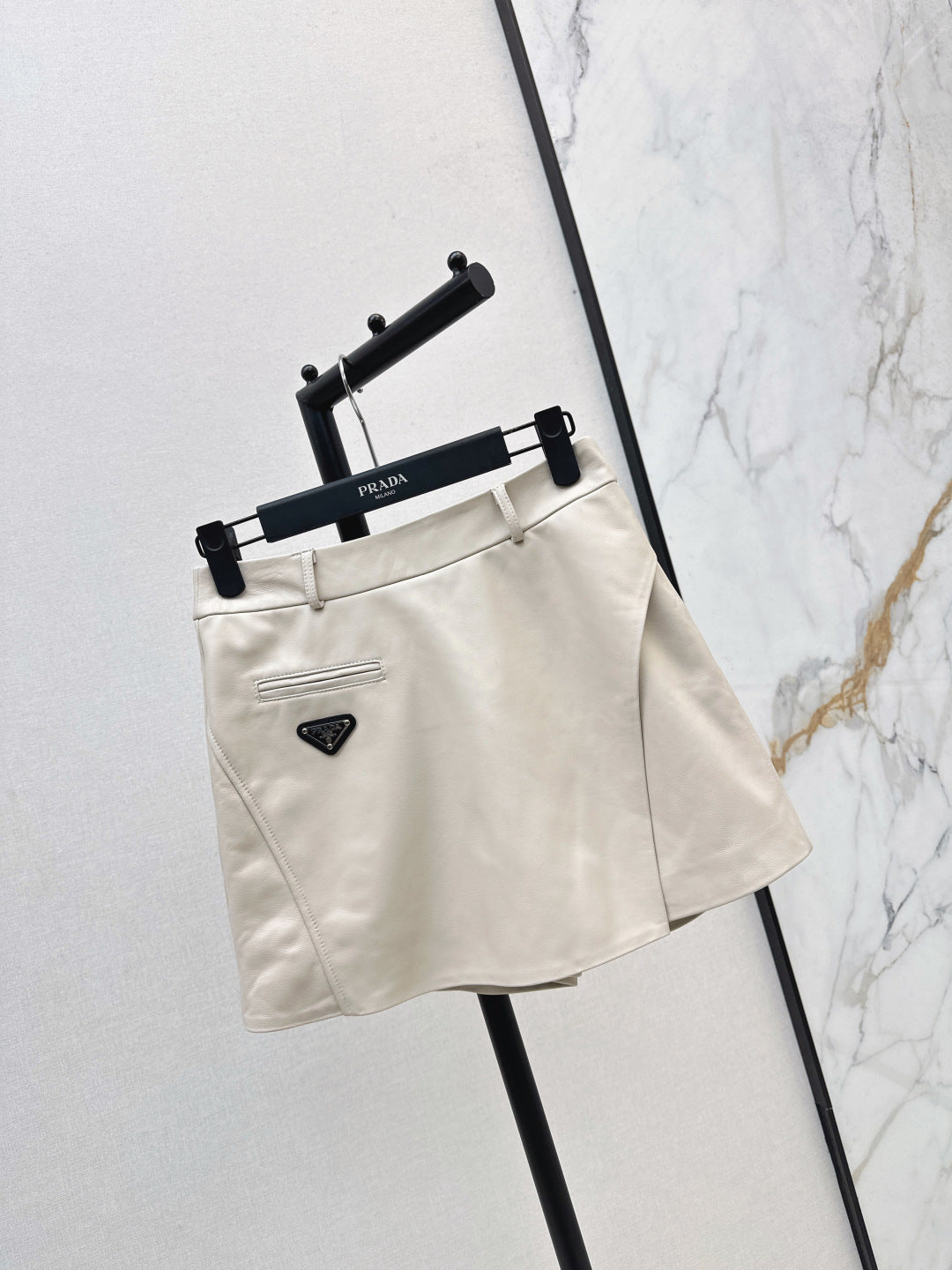 Pra NEW lambskin leather skirt