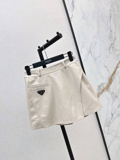 Pra NEW lambskin leather skirt