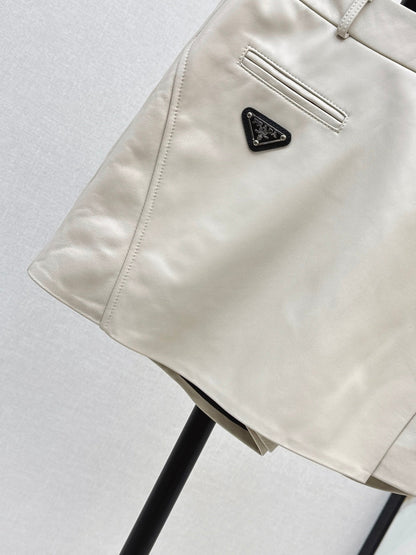 Pra NEW lambskin leather skirt