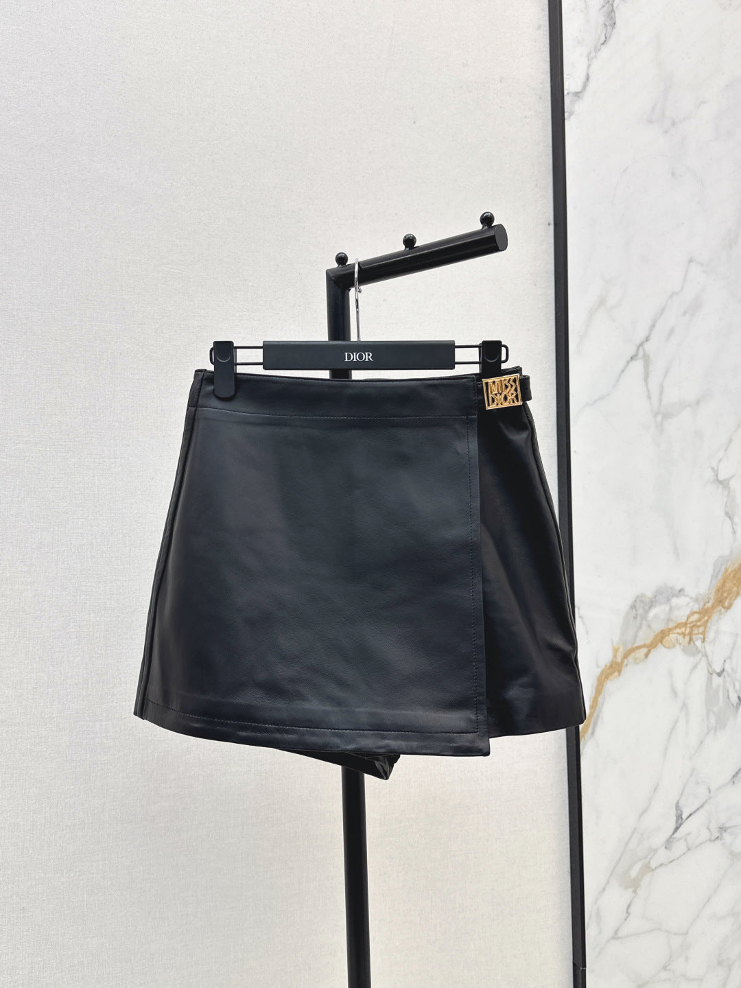 CD NEW lambskin leather skirt