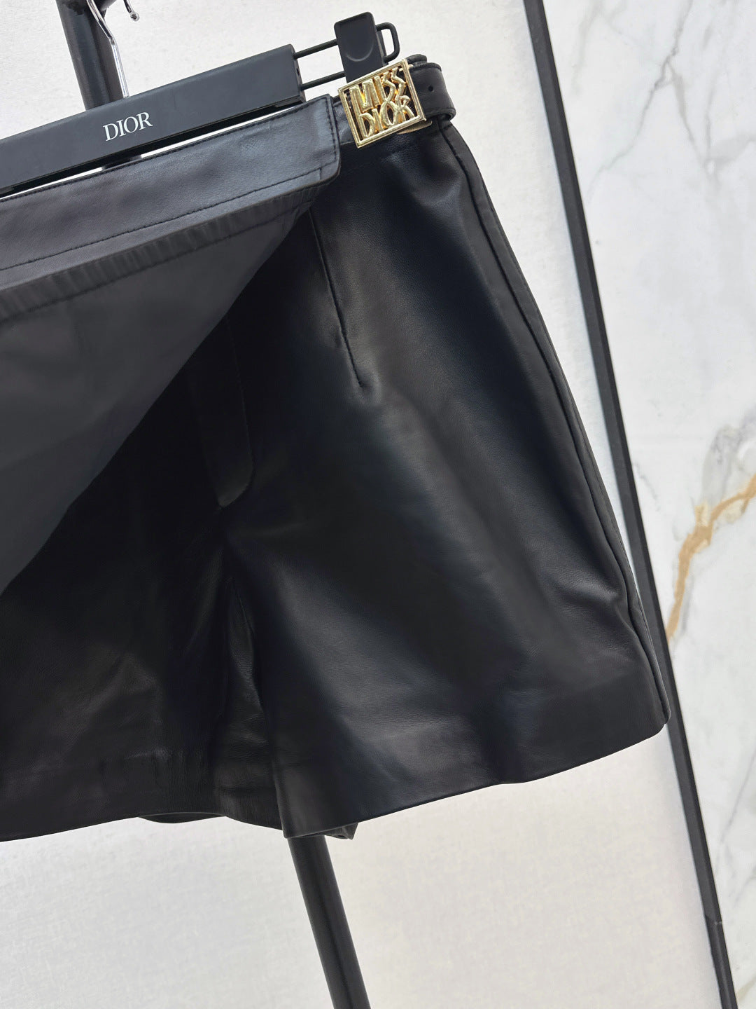 CD NEW lambskin leather skirt