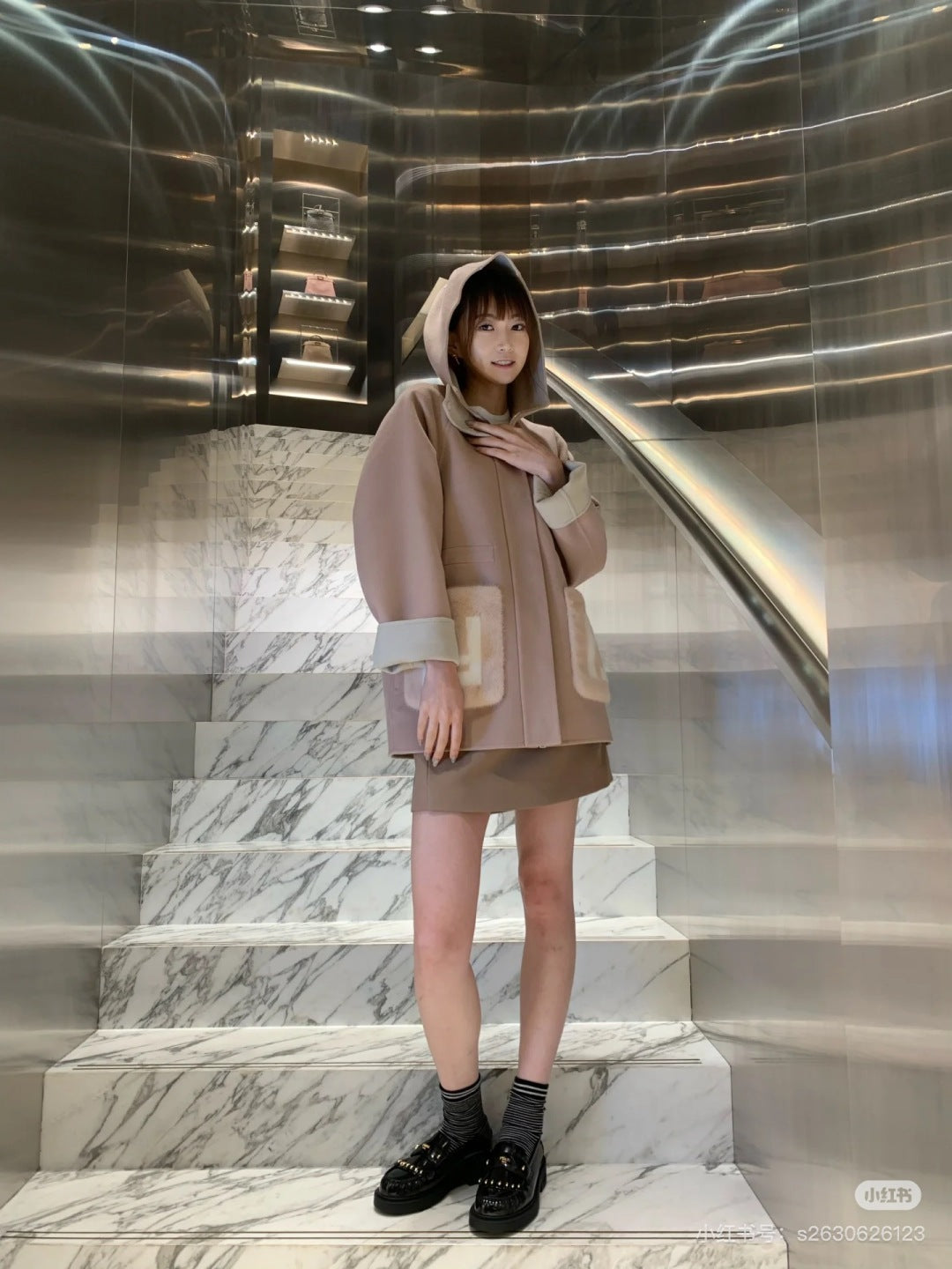 Fend NEW hooded coat